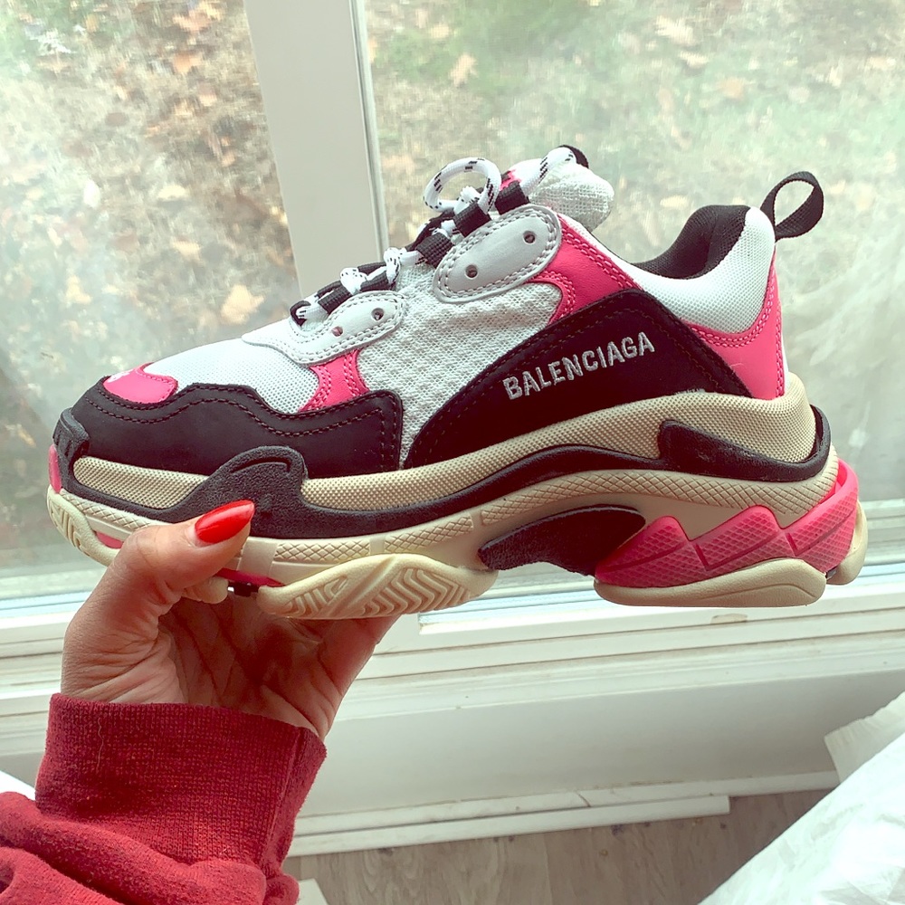 Balenciaga Pink and White Triple S size 36